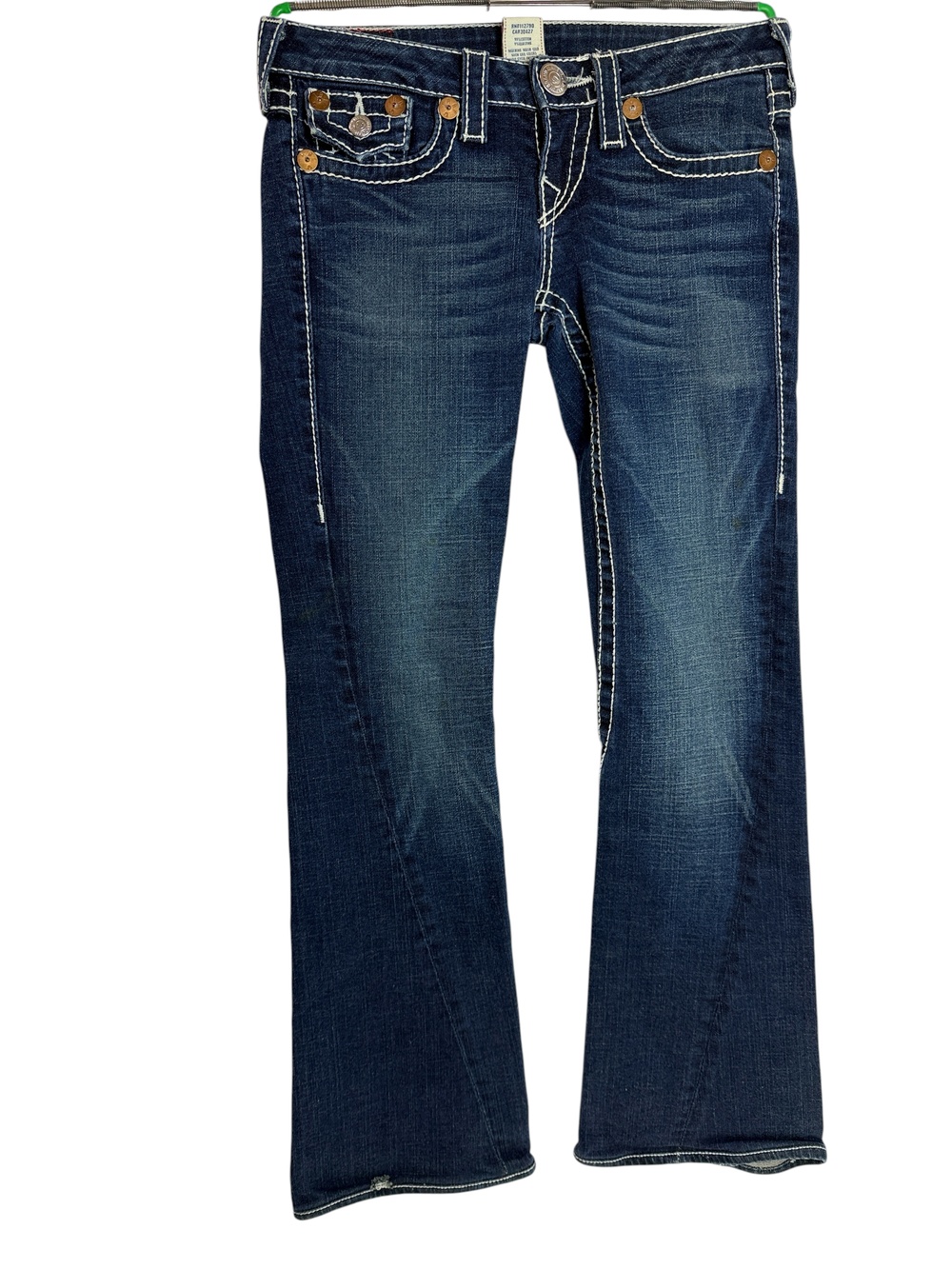 True Religion Jeans Womens 26 Blue Med Wash Low Rise Bootcut Stretch Denim USA